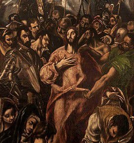 Expolio pintado por Jorge Manuel (fragmento), h. 1606. Expolio pintado por Jorge Manuel (fragmento), h. 1606.