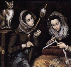 Alfonsa de los Morales cosiendo, retratada por su esposo Jorge Manuel (1616-1621) Alfonsa de los Morales cosiendo, retratada por su esposo Jorge Manuel (1616-1621)