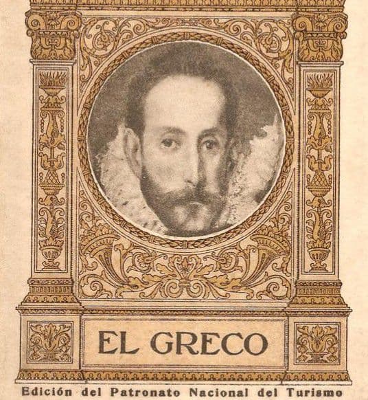 Portada de la obra de Manuel Bartolomé Cossio: El Greco, aparecida en 1908 Portada de la obra de Manuel Bartolomé Cossio: El Greco, aparecida en 1908