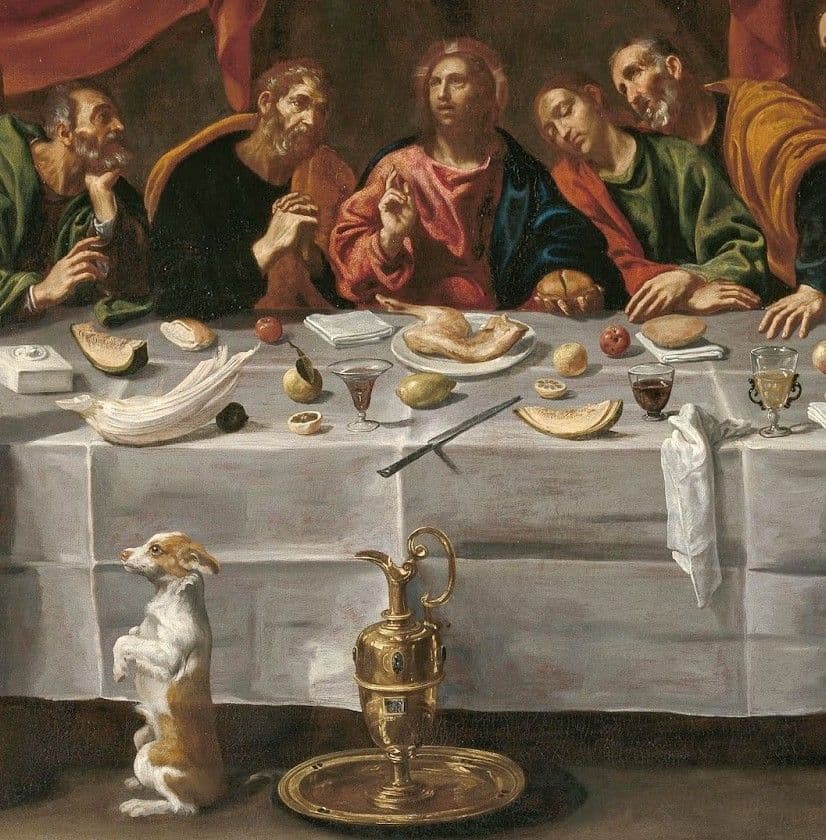 Fragmento de la Ultima cena, lienzo de Luis Tristán Fragmento de la Ultima cena, lienzo de Luis Tristán